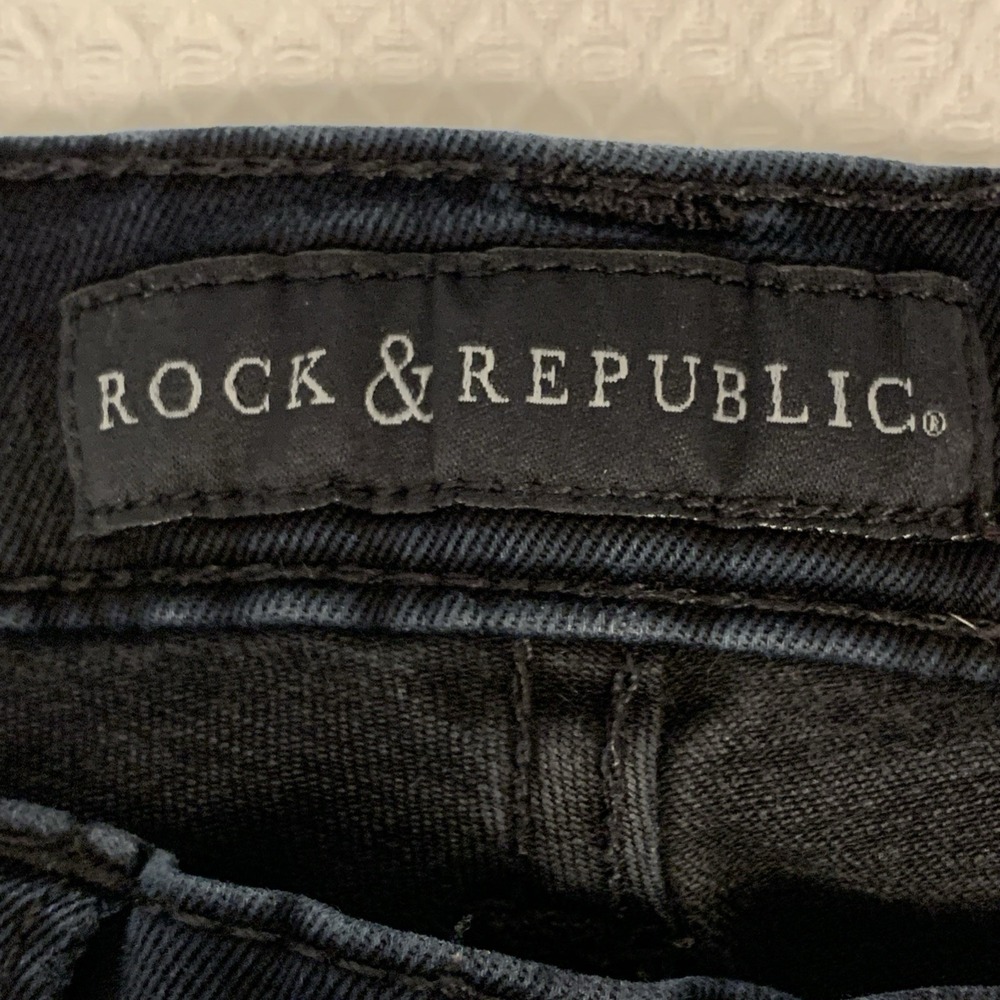 Vintage Rock & Republic Berlin Skinny Jeans Womens 8M Dark Wash Y2K - Picture 8 of 16